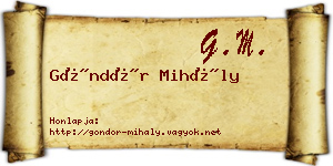 Göndör Mihály névjegykártya